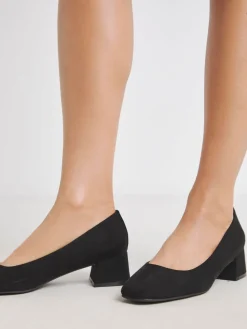 - Heavenly Soles By Low Block Heels Court Shoes*JD Williams