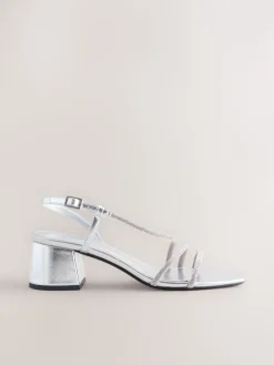 - Forever Comfort Square Toe Jewelled Strappy Block Heeled Sandals*Next Clearance