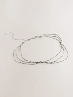 - Metallic Skinny Tiered Beaded Belt*Next Hot