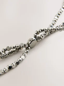 - Metallic Skinny Tiered Beaded Belt*Next Hot