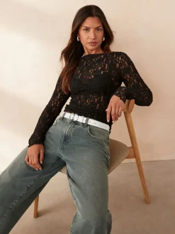 - Normale riem met glinsterende gesp met dubbele cirkel*Next Hot