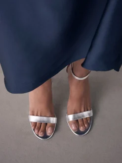 Zilver - Sandalen met blokhak*Next Clearance