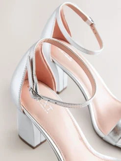 Zilver - Sandalen met blokhak*Next Clearance