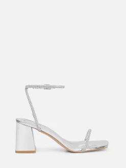 - Ciel Diamante Low Block Heeled Sandals*Simmi London Online