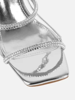 - Mayaa Diamante Slingback Block Heeled Sandals*Simmi London