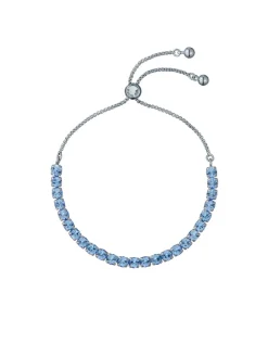 Zilver/blauw - Tone Melrah: Iconische kristallen schuifarmband, heldere kristallen*Ted Baker Hot