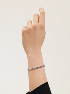 Zilver/blauw - Tone Melrah: Iconische kristallen schuifarmband, heldere kristallen*Ted Baker Hot