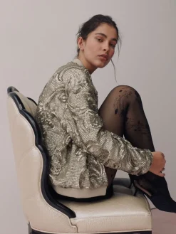 Zilveren lovertjes - Bomberjack*Next Sale