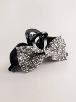 Zilverkleurig - Bow Sparkle Claw Clip*Next New