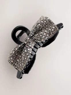 Zilverkleurig - Bow Sparkle Claw Clip*Next New