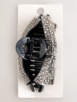 Zilverkleurig - Bow Sparkle Claw Clip*Next New