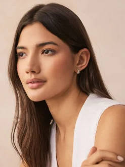 - Kleine oorringen met bladmotief*Next Discount