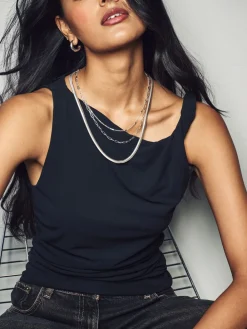 Zilverkleurig - 3-laags ketting met meerdere schakels*Next Discount