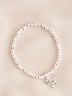 Zilverkleurig - Letterarmband met stretch*Next Outlet