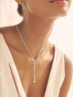 Zilverkleurig - Y-ketting met ronde schakels*Next Discount