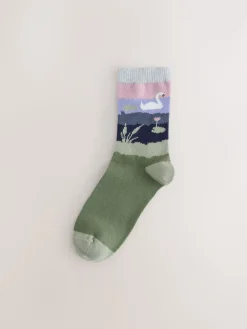 - Warm Handle Cotton Ankle Socks 2 Pack*Next