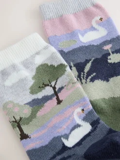 - Warm Handle Cotton Ankle Socks 2 Pack*Next