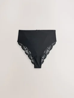 Zwart - 3 Niet-aftekenende slips met kanten achterkant*Next Best
