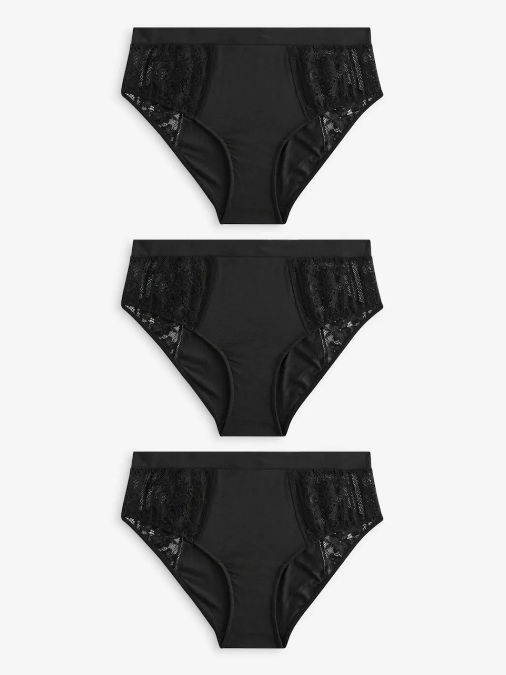 - 3 Slipjes van modal met kant*Next Clearance