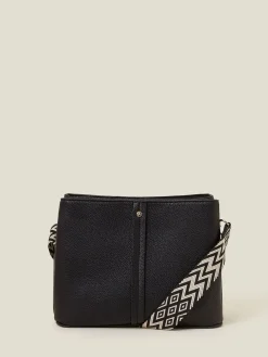 - Faux Leather Webbing Strap Cross-Body Bag*Accessorize Hot