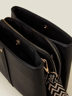 - Faux Leather Webbing Strap Cross-Body Bag*Accessorize Hot