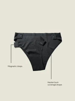 Zwart - Adaptive Animal Jacquard Knickers*Next New