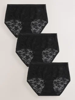 - All-Over Lace No VPL Knickers 3 Pack*Next New