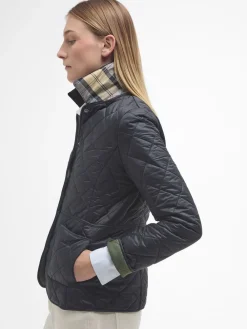 - ® - Deveron in schuine ruit doorgestikt lichtgewicht jack*Barbour Sale