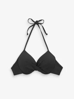 Zwart - Bikinibeugeltop met vulling en lage decolleté*Next Discount