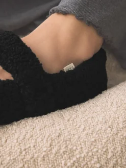 Zwart - Borg Ballet Slippers*Next New