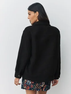 Zwart - Bouclé shacket*Next Discount