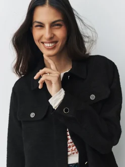 Zwart - Bouclé shacket*Next Discount