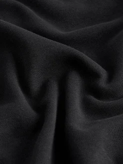 Zwart - Boxy oversized T-shirt met relaxte pasvorm van zware stof en ronde hals*Next Discount