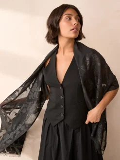 - Burnout lichtgewicht sjaal met glitters*Next Outlet