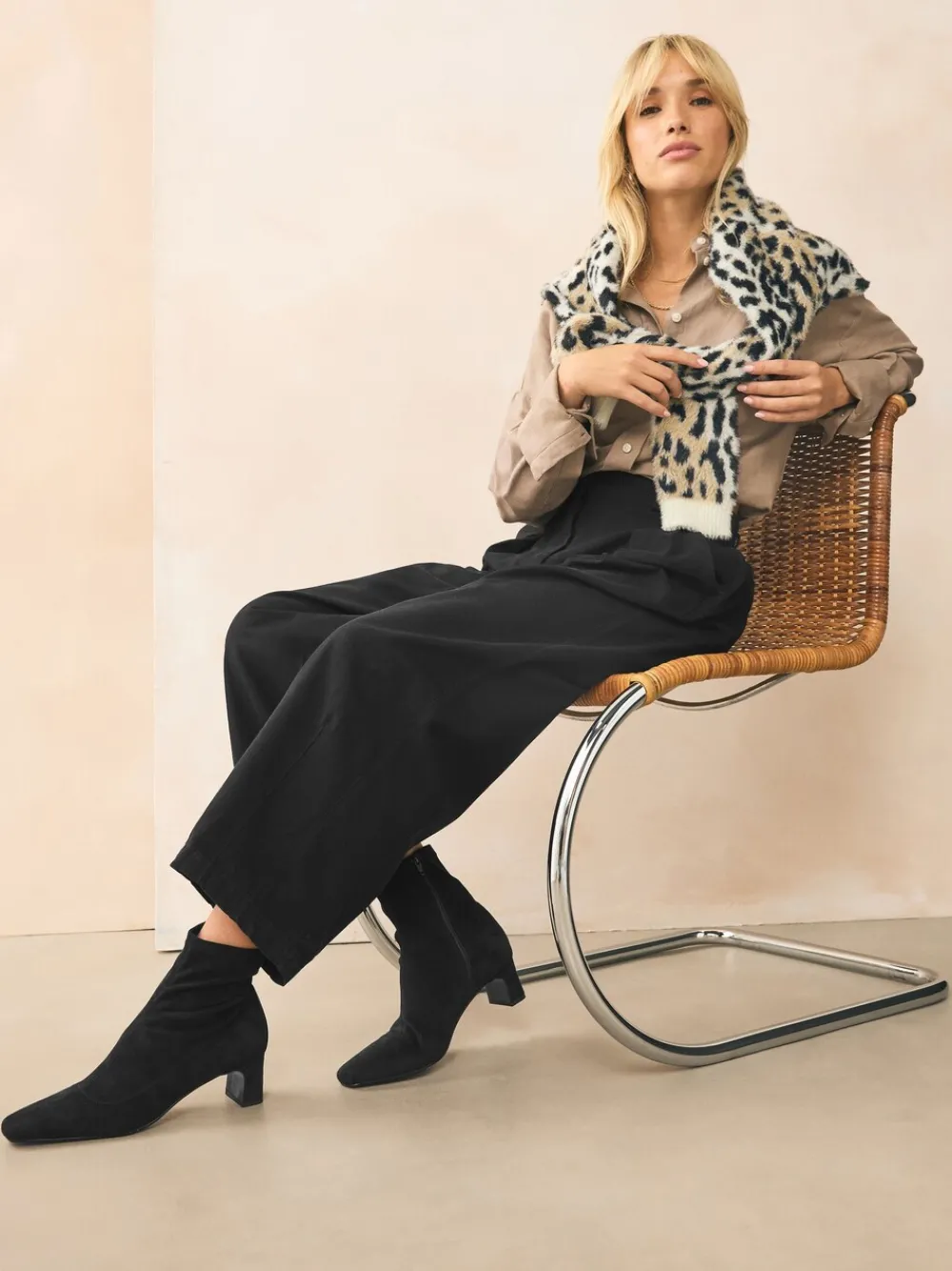 - Chisel Toe Block Heel Sock Boots*Next Online