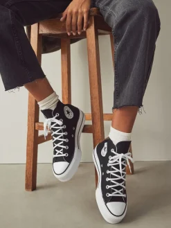 - Lift - Bleke hoge sneakers met plateauzool*Converse New