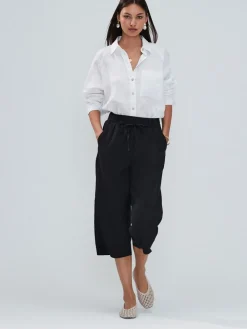 - Culottes van linnenmix met taillekoord*Next