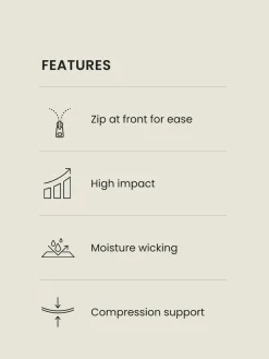 - DD+ Active Sports sportbeha voor hoge impact met Dry Tech en rits aan de voorkant*Next Outlet