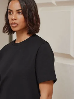 Zwart - Dik T-shirt met ronde hals en korte mouwen*Next Discount