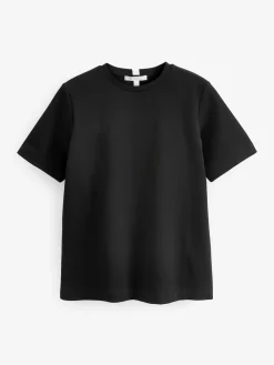 Zwart - Dik T-shirt met ronde hals en korte mouwen*Next Discount