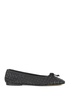 Zwart - Heat Woven Ballerina Shoes*Dune London Best
