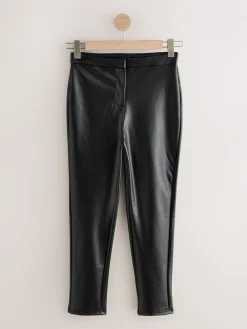 Zwart - Faux Leather Skinny Fit Trousers*Next Clearance