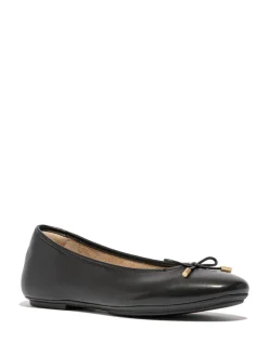 - Delicato Bow Soft Leather Ballet Flats*FitFlop Online