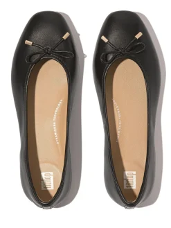 - Delicato Bow Soft Leather Ballet Flats*FitFlop Online