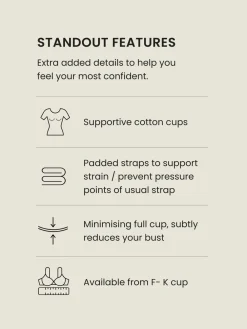 - F-K katoenen minimiser beha met gewatteerde bandjes voor ultieme ondersteuning*Next Best