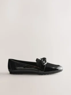 Zwart - Forever Comfort® Bow Round Toe Loafers*Next Clearance