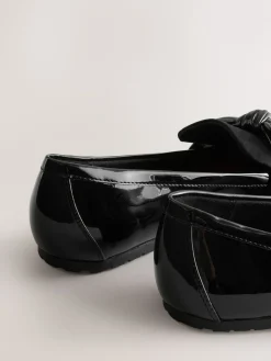 Zwart - Forever Comfort® Bow Round Toe Loafers*Next Clearance
