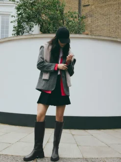 Zwart - Forever Comfort® Chunky Heeled Round Toe Knee High Boots*Next