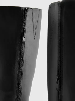 Zwart - Forever Comfort® Chunky Heeled Round Toe Knee High Boots*Next