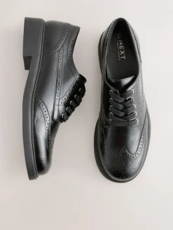 Zwart - Forever Comfort® Chunky Brogue Lace Up Shoes*Next New